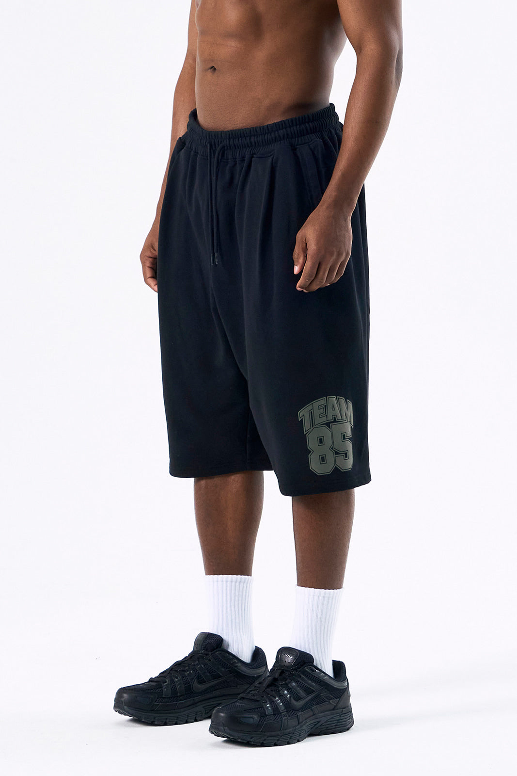 HDEX Classic Pintuck Sweat Shorts Black