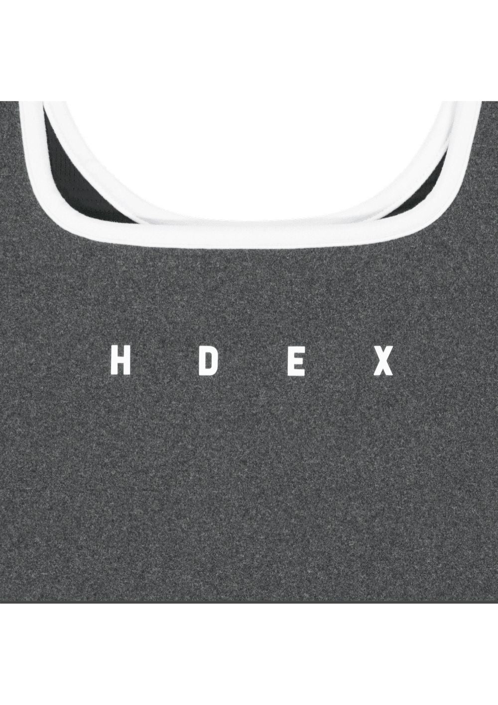 HDEX Sophie Square-Neck Crop Bra Top Melange Charcoal