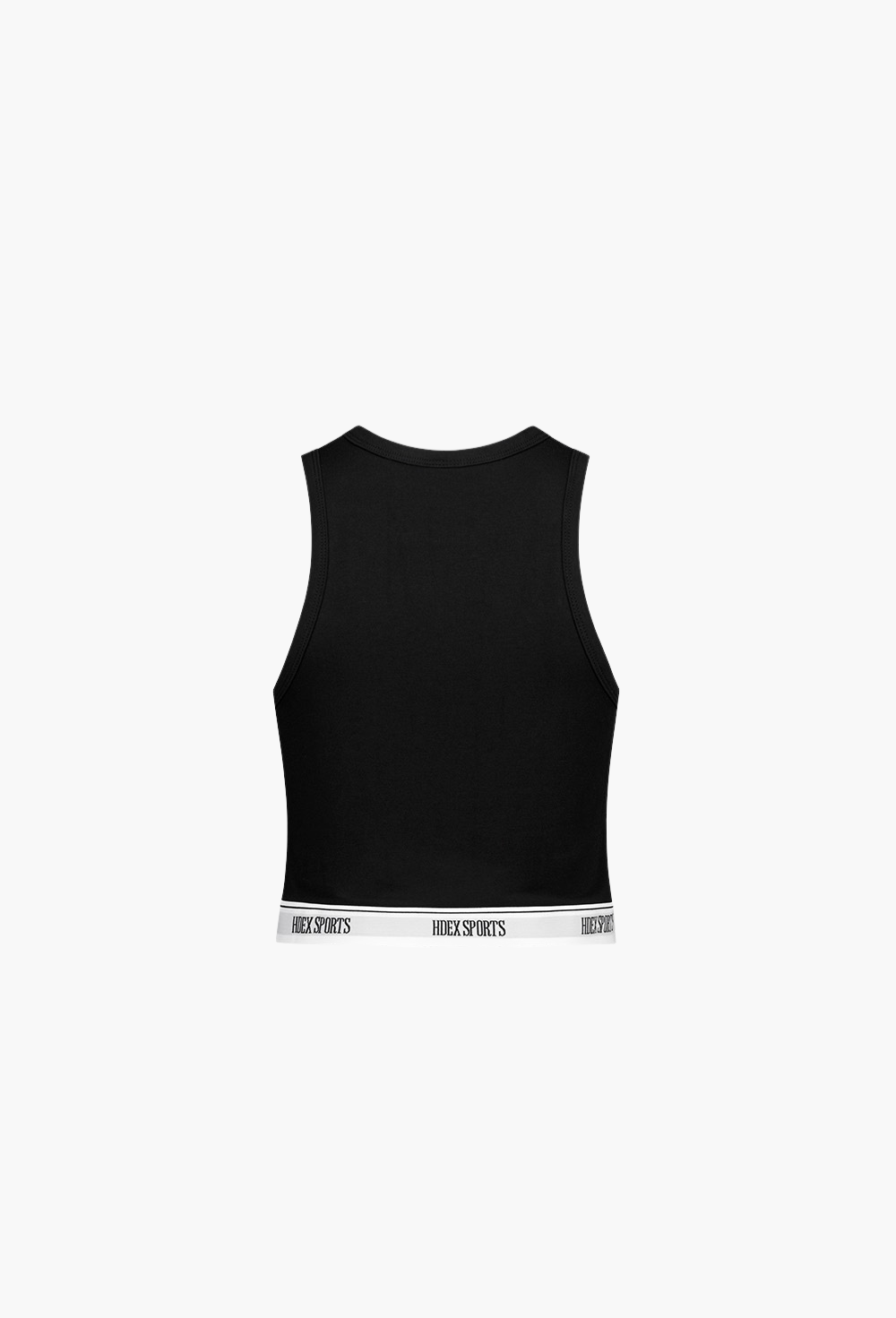 HDEX Baju Korea Olahraga Banding Retreat Modal Crop Tank Top Black