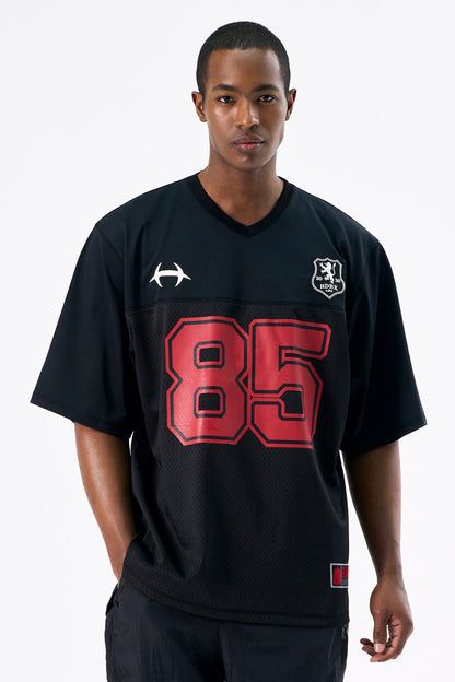 HDEX Rugby Jersey Mesh Short Sleeve Black