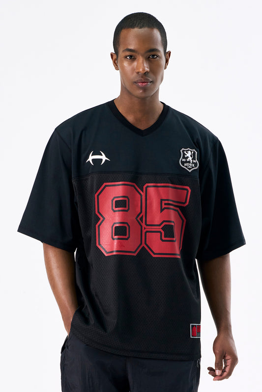 HDEX Rugby Jersey Mesh Short Sleeve Black