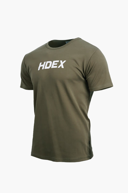 HDEX Main Logo Muscle Fit Sleeve T-Shirt White Navy