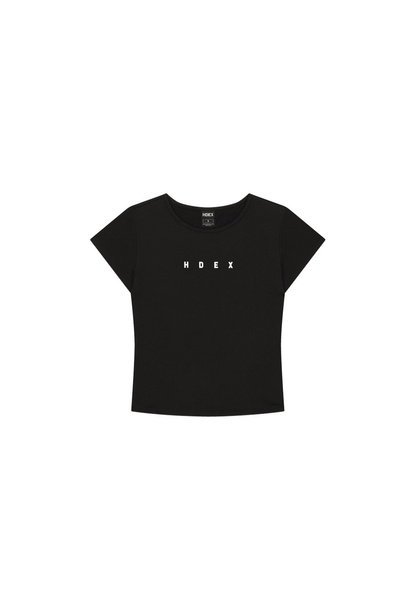 HDEX Baju Korea Olahraga Active Maund Slim Fit Short Sleeve Black Wanita Fitness