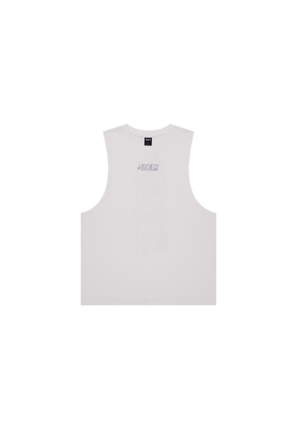 HDEX Baju Korea Olahraga Clear 916 Back Logo Sleeveless White Pria Fitness