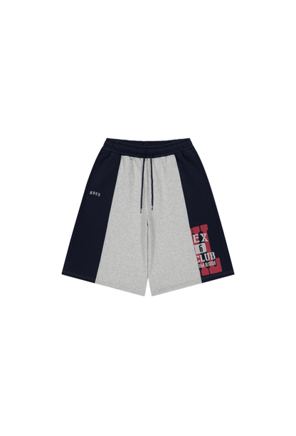 HDEX Celana Korea Olahraga Lift Damage Block Sweat Shorts Melange Gray Pria Fitness