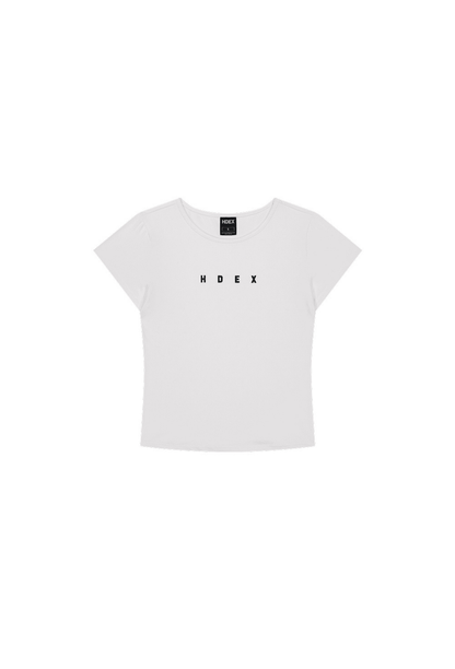 HDEX Baju Korea Olahraga Active Maund Slim Fit Short Sleeve White Wanita Fitness