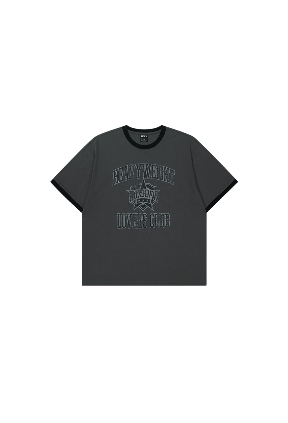 HDEX Baju Korea Olahraga LVS Club Short Sleeve Charcoal Pria Fitness