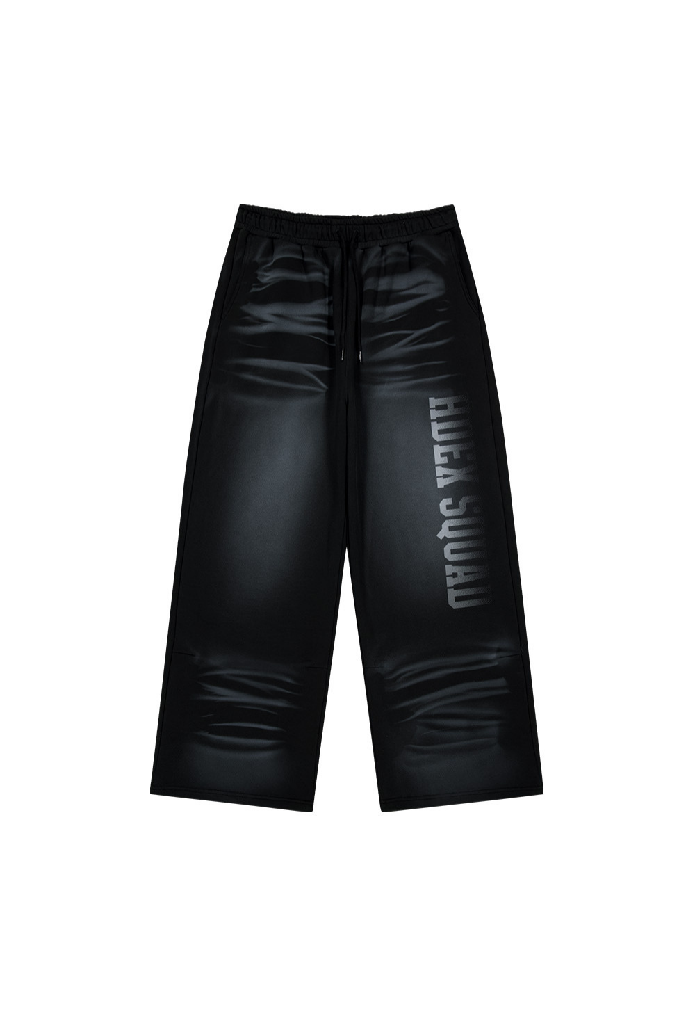 HDEX Celana Korea Olahraga Squad Brush Washing Wide Pants Black Pria Fitness