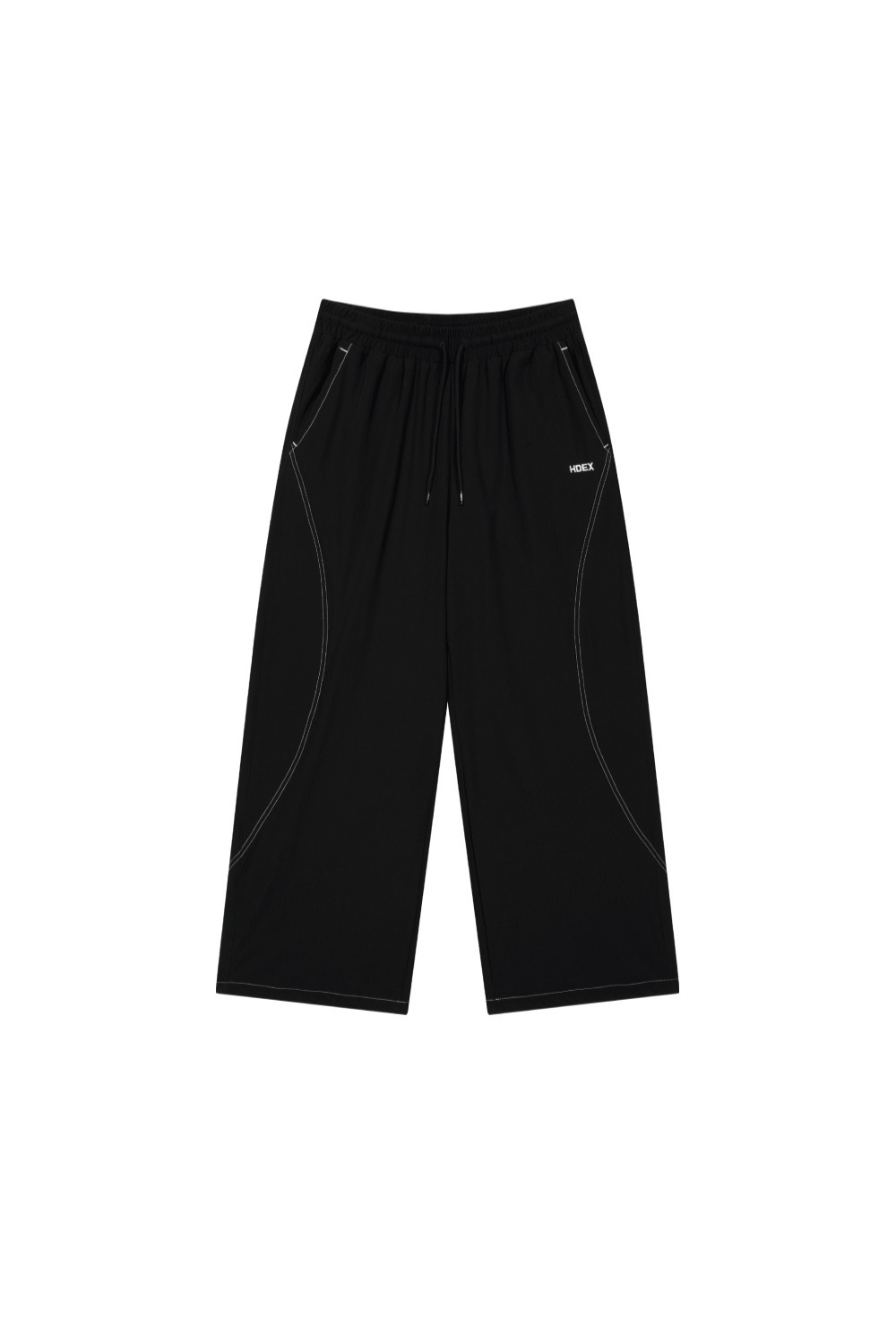 HDEX Celana Korea Olahraga Stitch Curved Nylon Span Pants W Black Wanita Fitness