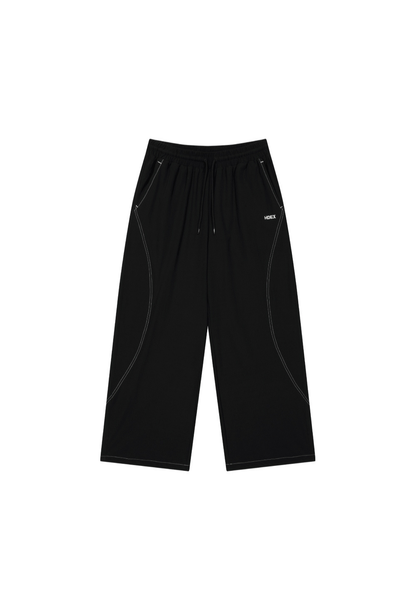 HDEX Celana Korea Olahraga Stitch Curved Nylon Span Pants W Black Wanita Fitness