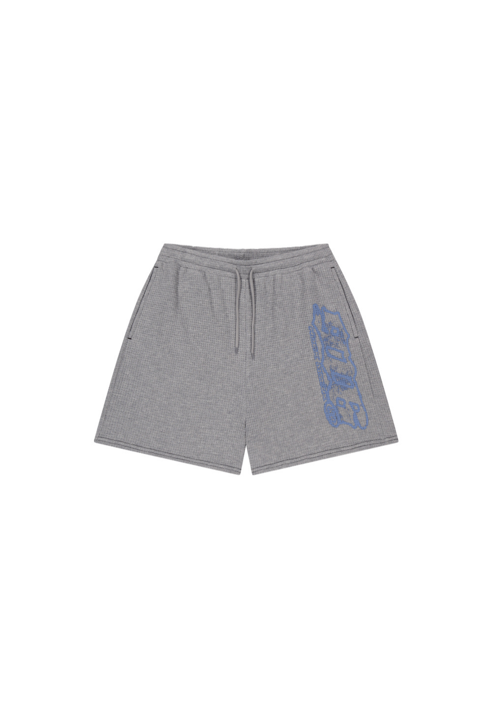 HDEX Celana Korea Olahraga Clear 916 Waffle Shorts Melange Gray Pria Fitness