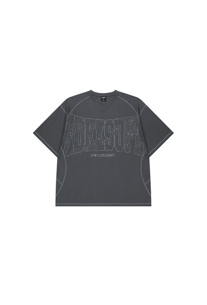 HDEX Baju Korea Olahraga Mega Wide Short Sleeve Charcoal Pria Fitness