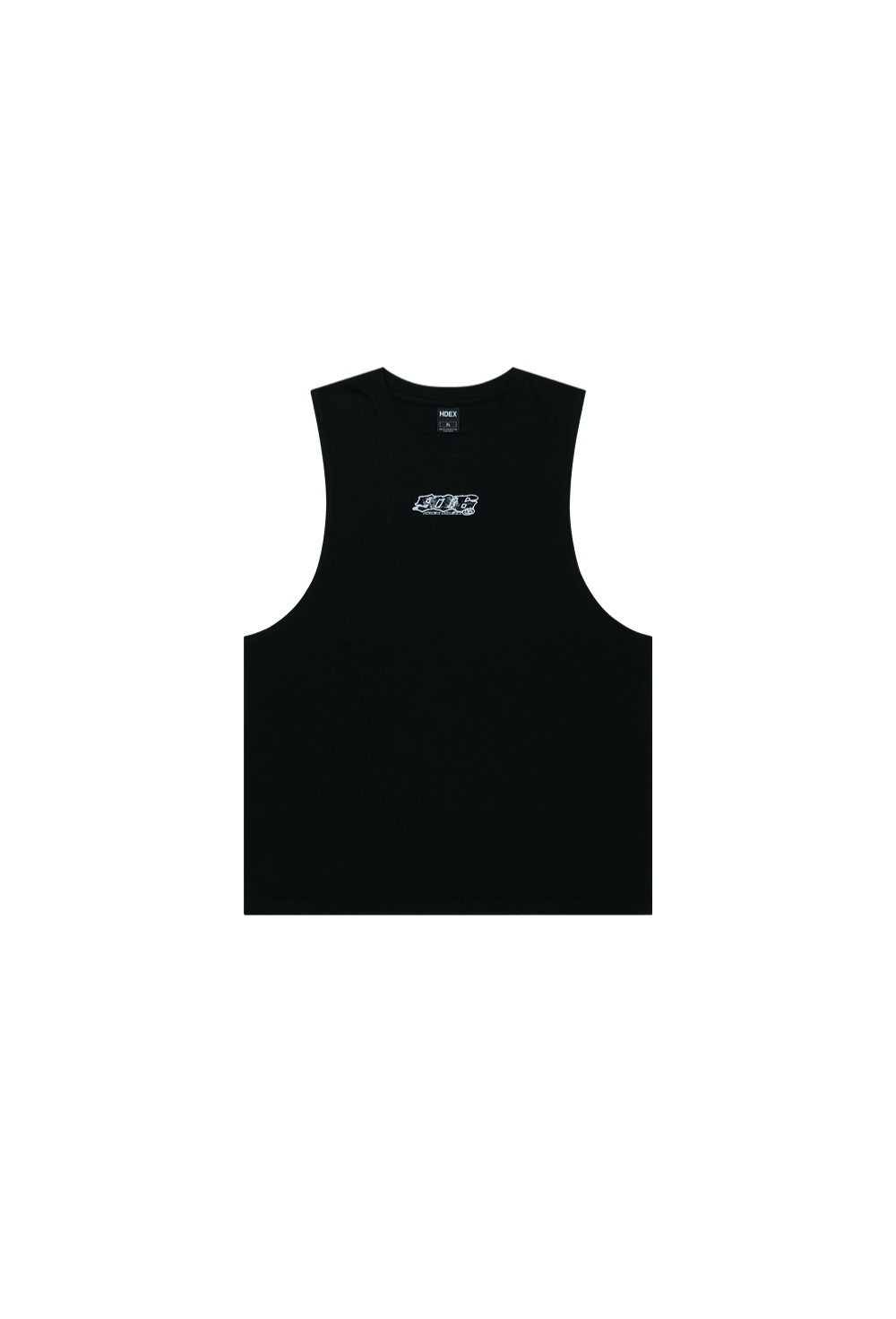 HDEX Baju Korea Olahraga Clear 916 Back Logo Sleeveless Black Pria Fitness