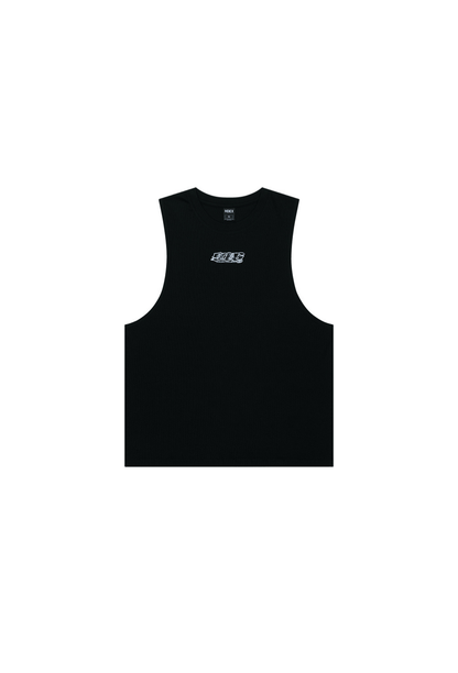 HDEX Baju Korea Olahraga Clear 916 Back Logo Sleeveless Black Pria Fitness