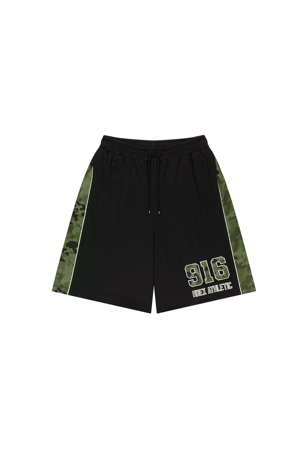 HDEX Celana Korea Olahraga Camo Block Mesh Bermuda Shorts Black Pria Fitness