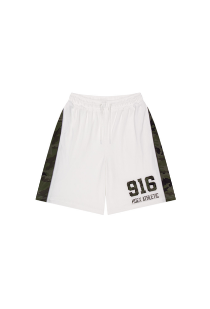 HDEX Celana Korea Olahraga Camo Block Mesh Bermuda Shorts White Pria Fitness