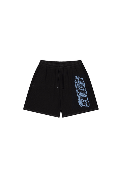 HDEX Celana Korea Olahraga Clear 916 Waffle Shorts Black Pria Fitness