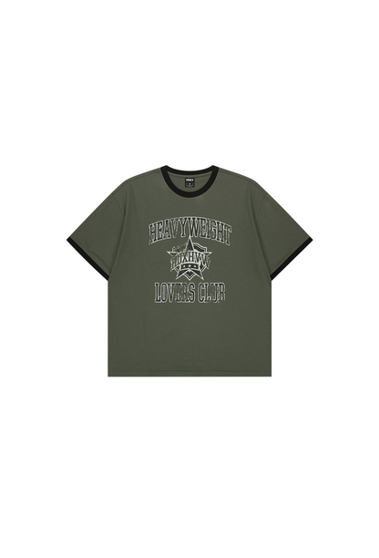 HDEX Baju Korea Olahraga LVS Club Short Sleeve Khaki Pria Fitness