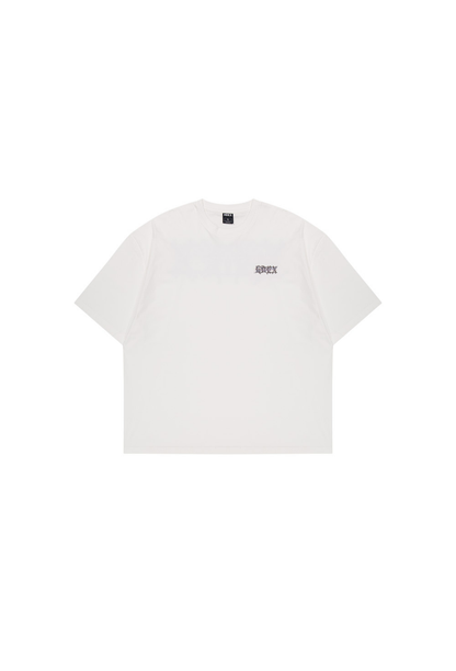 HDEX Baju Korea Olahraga Wild Letter Giant Fit Short Sleeve White Pria Fitness