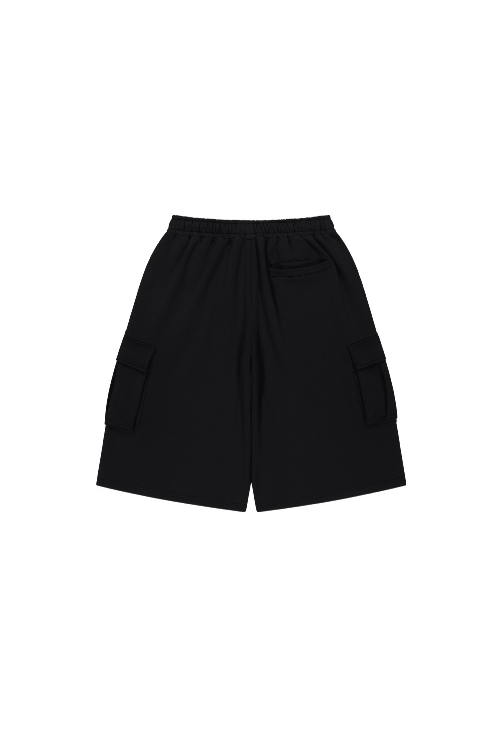 HDEX Celana Korea Olahraga EZ Cargo Bermuda Sweat Shorts Black Pria Fitness