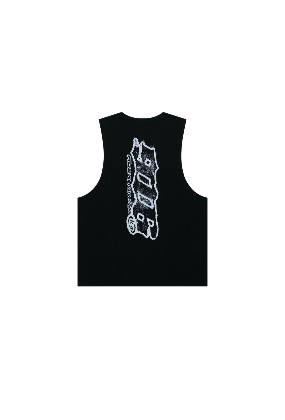 HDEX Baju Korea Olahraga Clear 916 Back Logo Sleeveless Black Pria Fitness