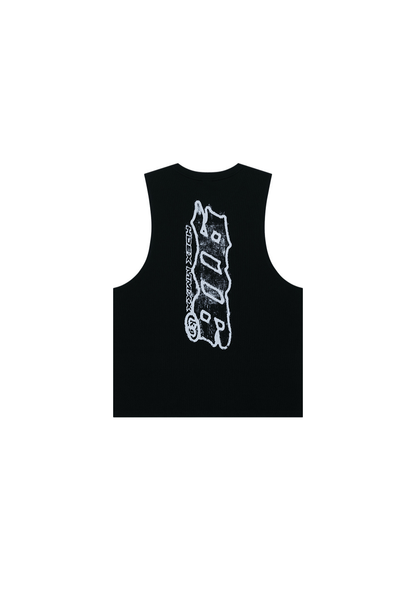 HDEX Baju Korea Olahraga Clear 916 Back Logo Sleeveless Black Pria Fitness