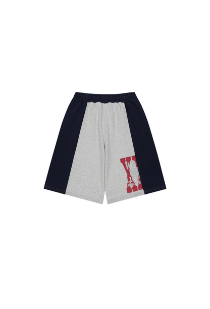 HDEX Celana Korea Olahraga Lift Damage Block Sweat Shorts Melange Gray Pria Fitness