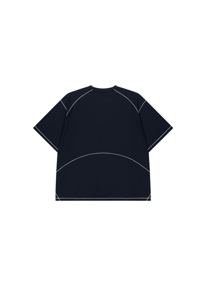 HDEX Baju Korea Olahraga Mega Wide Short Sleeve Navy Pria Fitness