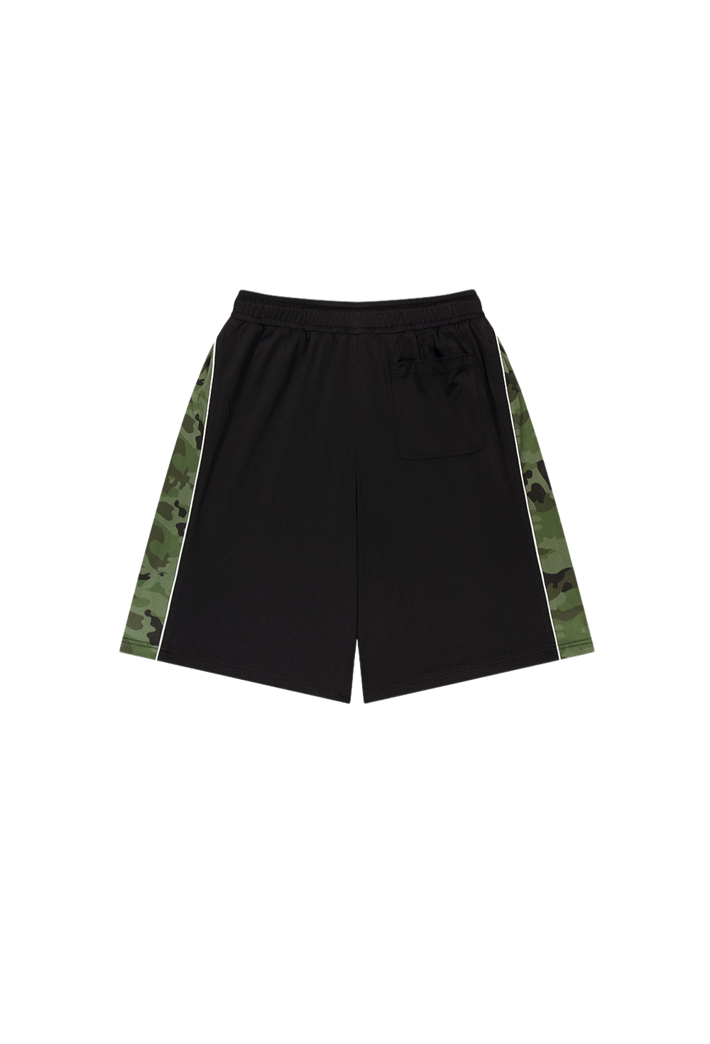 HDEX Celana Korea Olahraga Camo Block Mesh Bermuda Shorts Black Pria Fitness