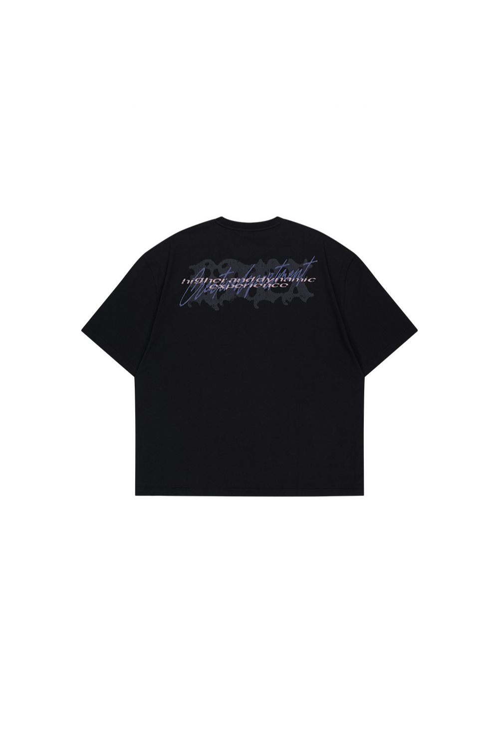 HDEX Baju Korea Olahraga Wild Letter Giant Fit Short Sleeve Black Pria Fitness