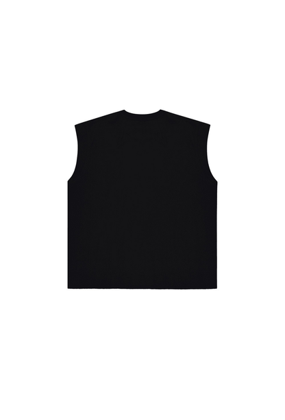 HDEX Baju Korea Olaharaga Lift Cap Damage Sleeveless Black Pria Fitness