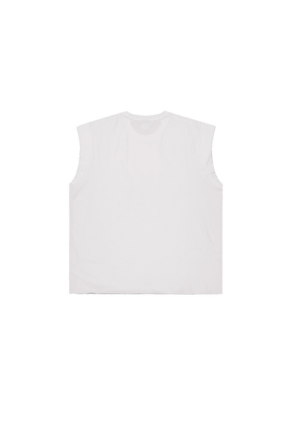 HDEX Baju Korea Olahraga Lift Cap Damage Sleeveless White Pria Fitness