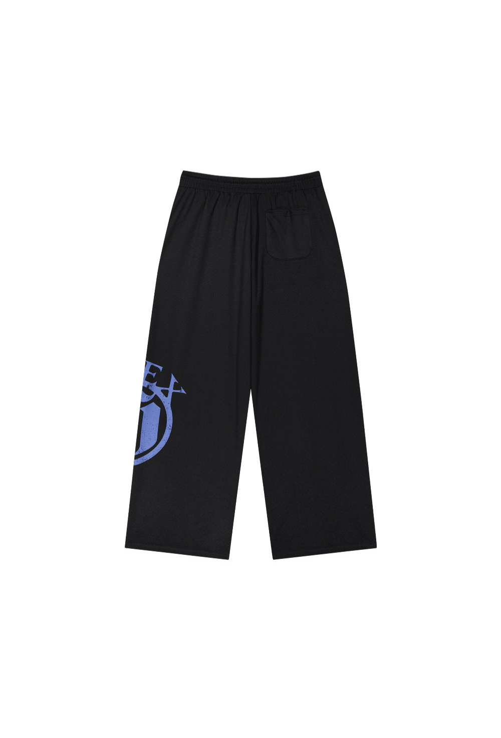 HDEX Celana Korea Olahraga Crown Giant Fit Mesh Wide Pants Black Pria Fitness