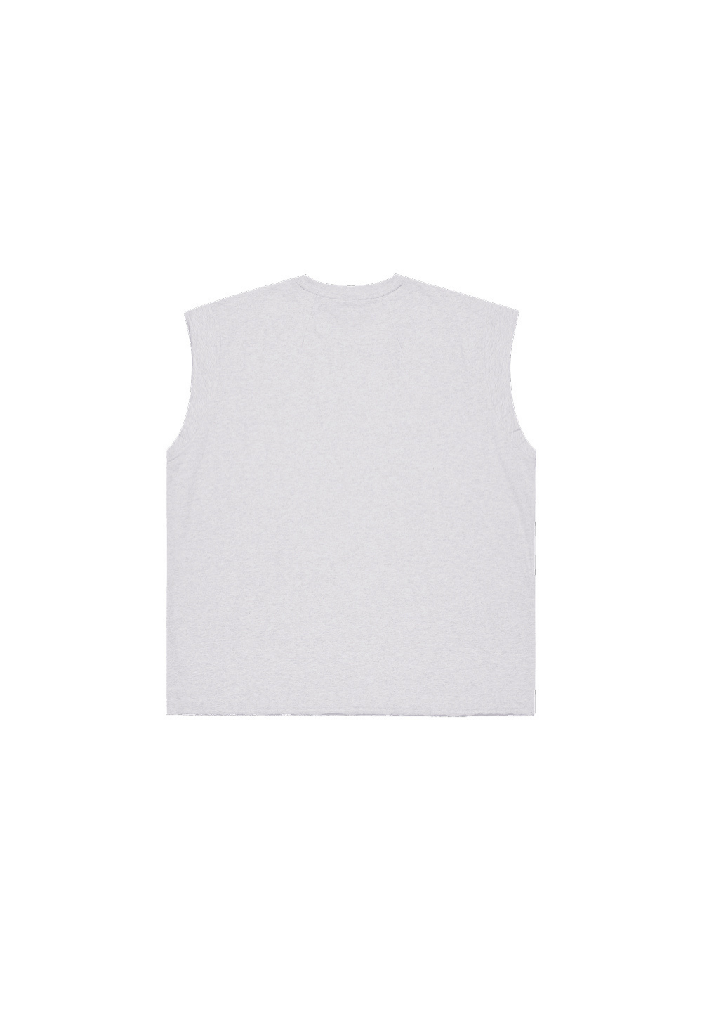 HDEX Baju Korea Olahraga Lift Cap Damage Sleeveless Melange White Pria Fitness