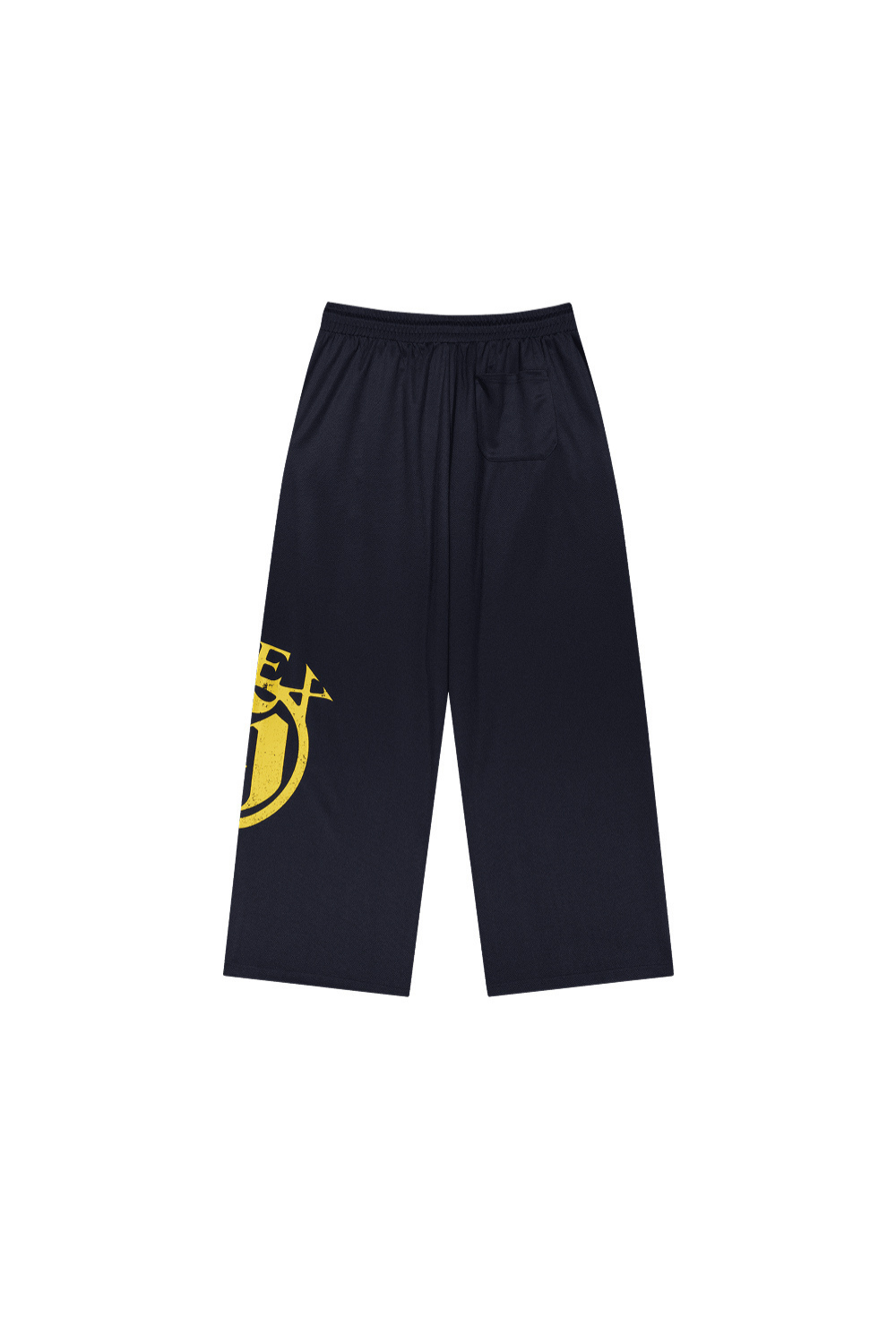 HDEX Celana Korea Olahraga Crown Giant Fit Mesh Wide Pants Navy Pria Fitness