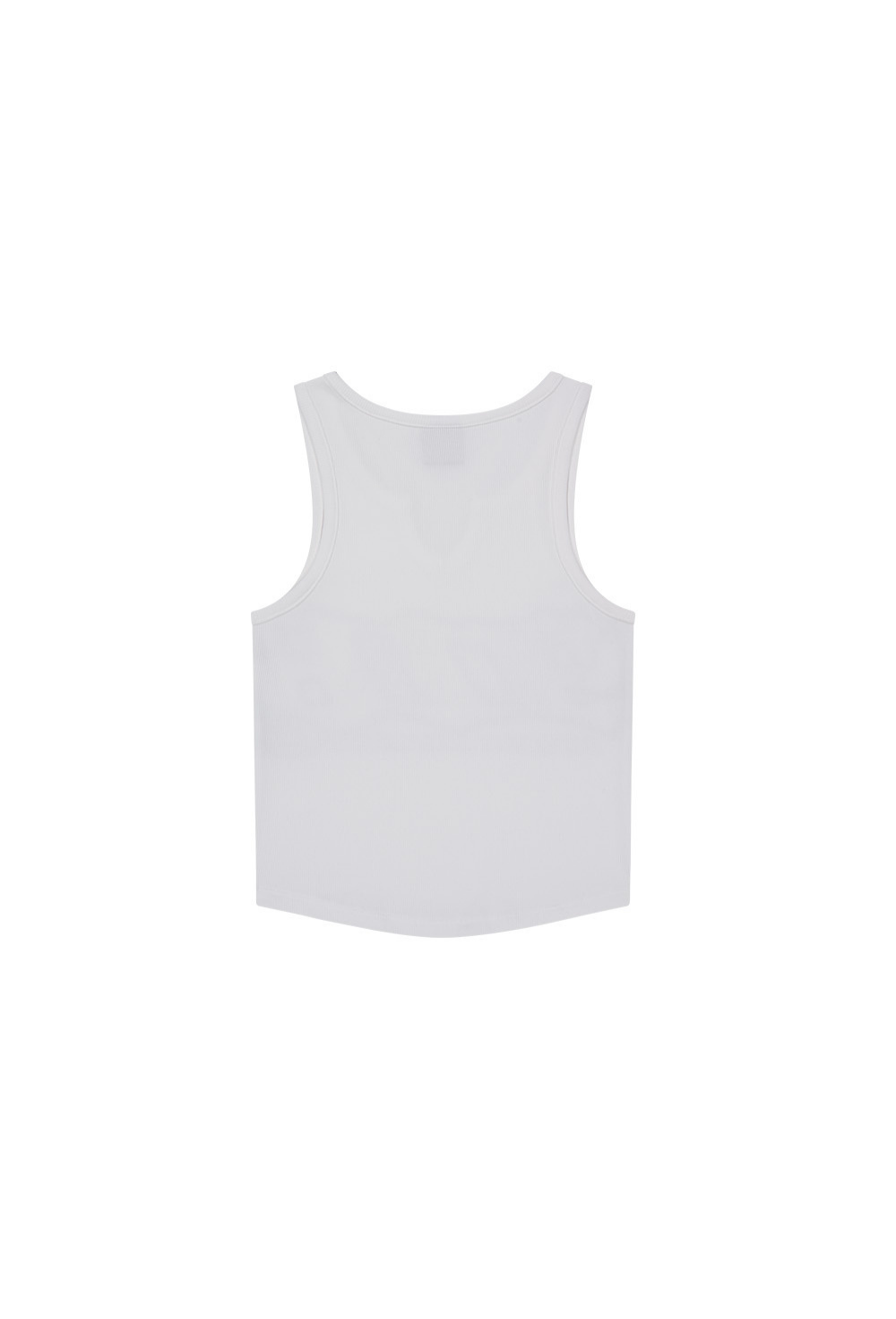 HDEX Baju Korea Olahraga Clear 916 Ribbed Crop Tank Top White Wanita Fitness