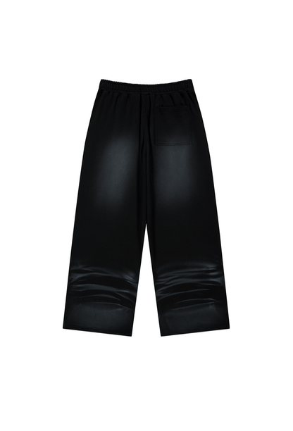 HDEX Celana Korea Olahraga Squad Brush Washing Wide Pants Black Pria Fitness