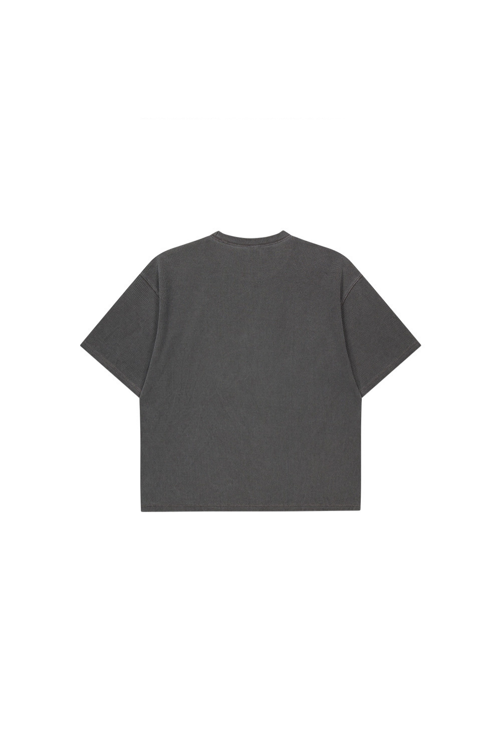 HDEX Baju Korea Olahraga Pigment Cutline Waffle Short Sleeve Charcoal Pria Fitness