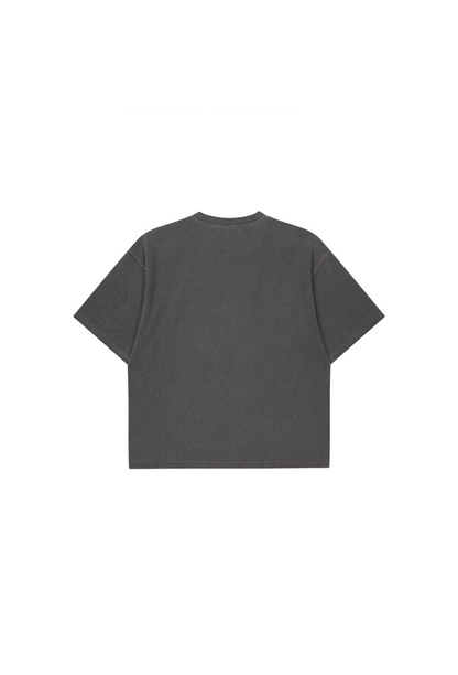 HDEX Baju Korea Olahraga Pigment Cutline Waffle Short Sleeve Charcoal Pria Fitness