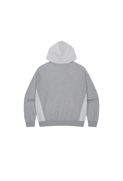 HDEX Baju Korea Olahraga Core Reverse Giant Fit Hoodie Zip-Up Melange Gray Pria Fitness