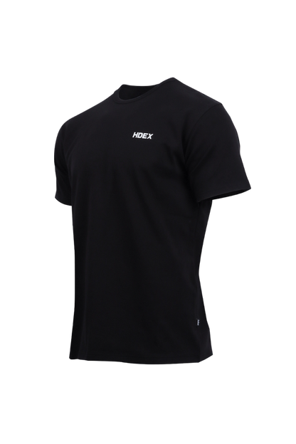 HDEX Main Back Logo Muscle Fit Sleeve T-Shirt Black