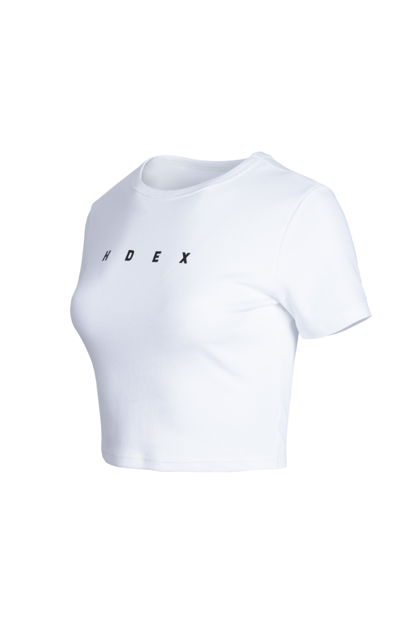 HDEX Mond Relax Fit Crop T-shirt White