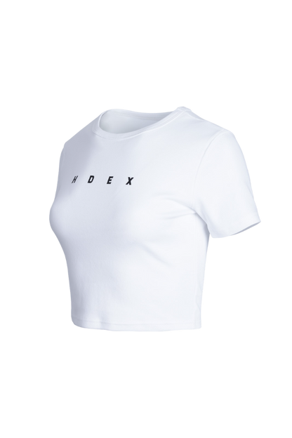 HDEX Mond Relax Fit Crop T-shirt White