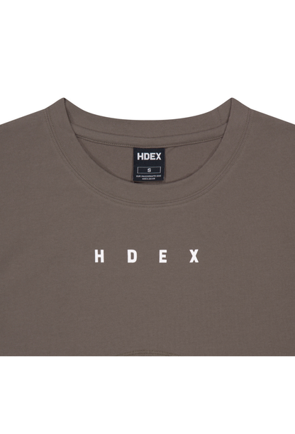 HDEX Baju Korea Olahraga Mild Roll-Up Crop Sleeveless Taupe Wanita Fitness