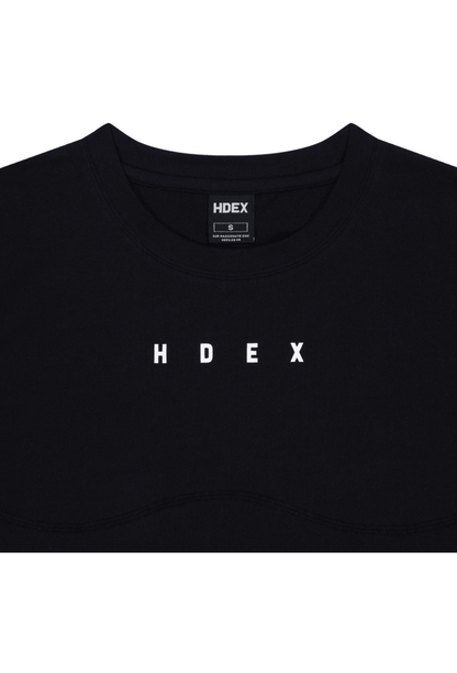 HDEX Baju Korea Olahraga Mild Roll-Up Crop Sleeveless Black Wanita Fitness