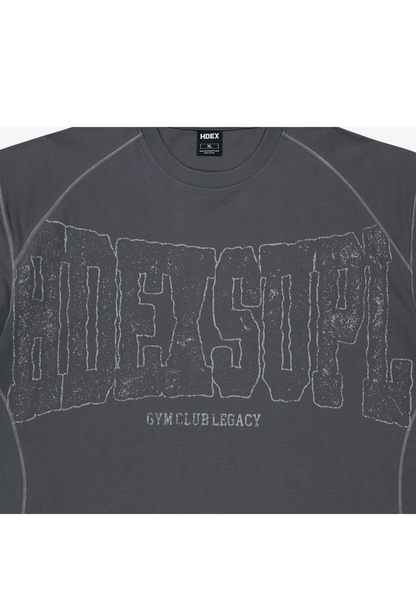 HDEX Baju Korea Olahraga Mega Wide Short Sleeve Charcoal Pria Fitness