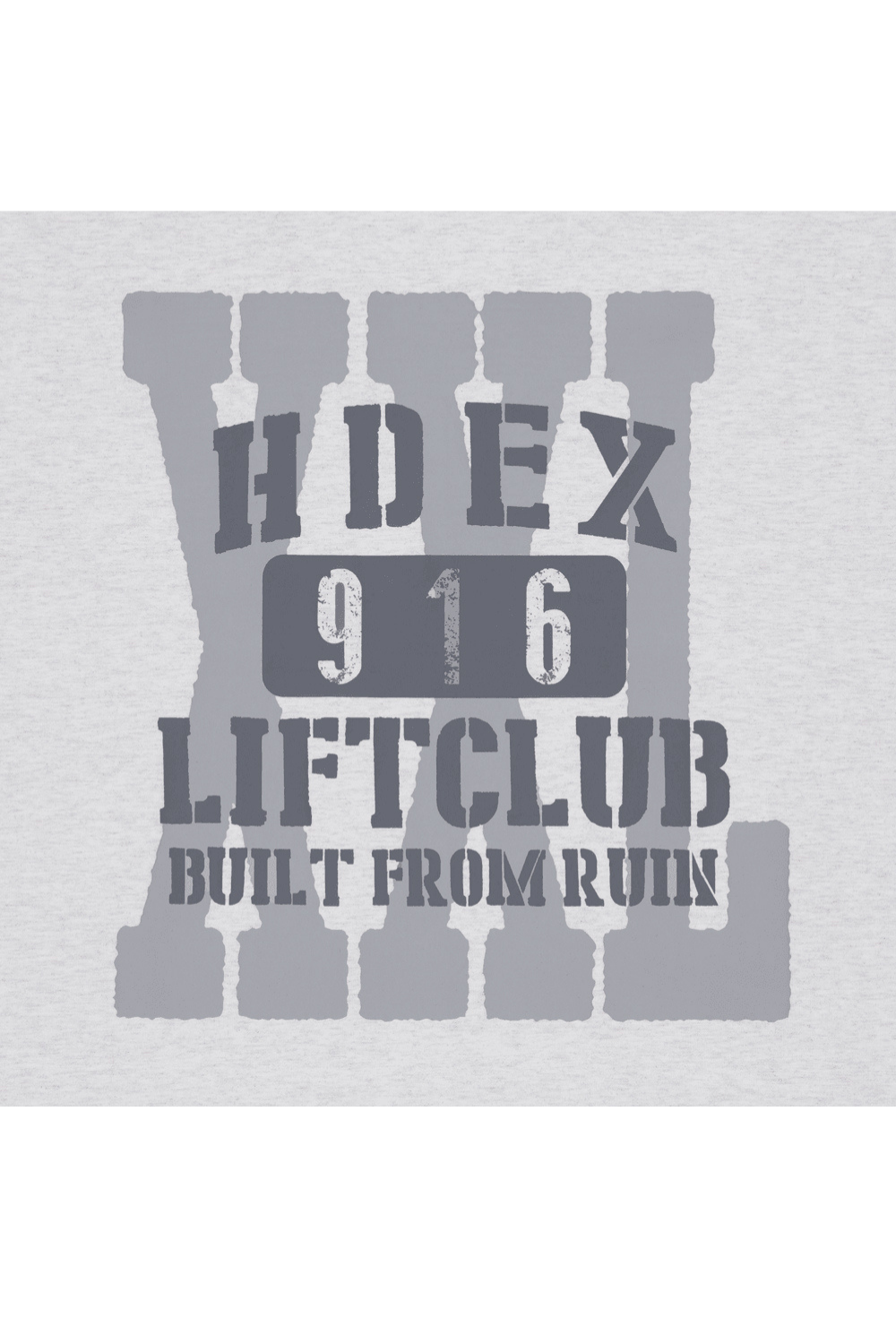 HDEX Baju Korea Olahraga Lift Cap Damage Sleeveless Melange White Pria Fitness