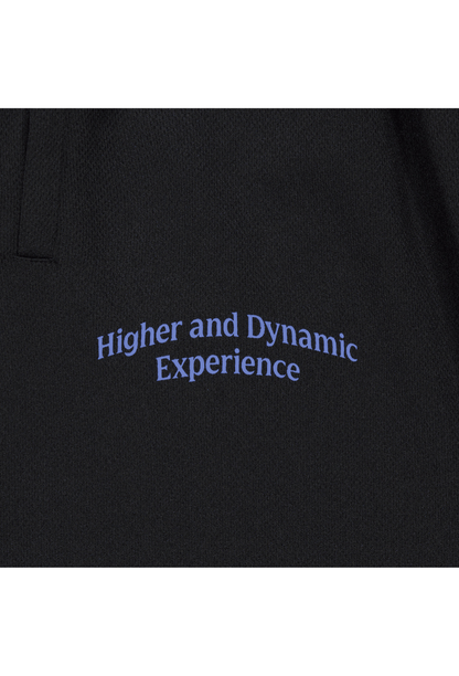 HDEX Celana Korea Olahraga Crown Giant Fit Mesh Wide Pants Black Pria Fitness