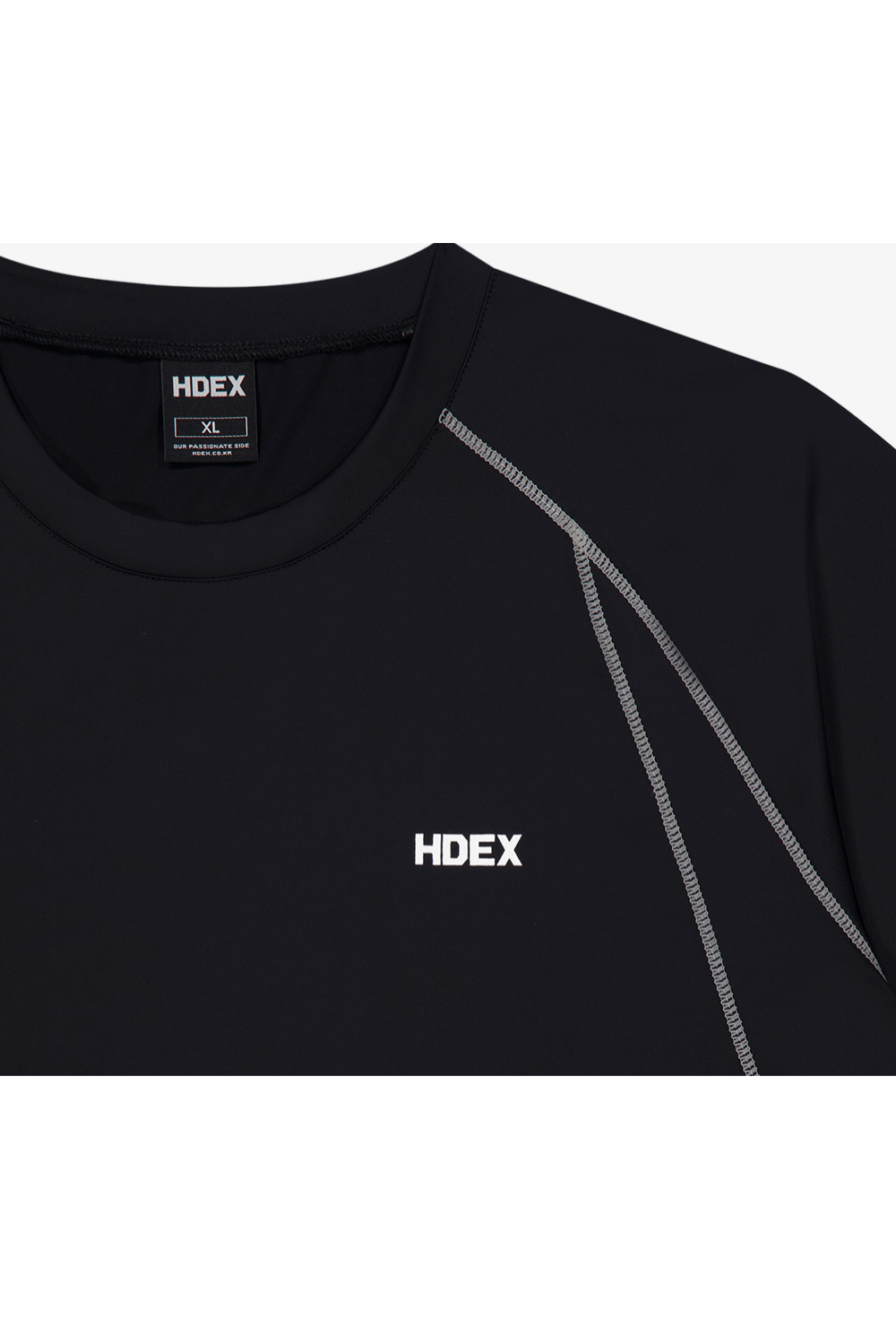 HDEX Baju Korea Olahraga Pro Muscle Fit Compression Short Sleeve Black Pria Fitness