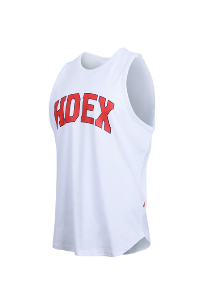 HDEX Baju Korea Olahraga Arch Logo Sleeveless Shirt Orange Pria Fitness